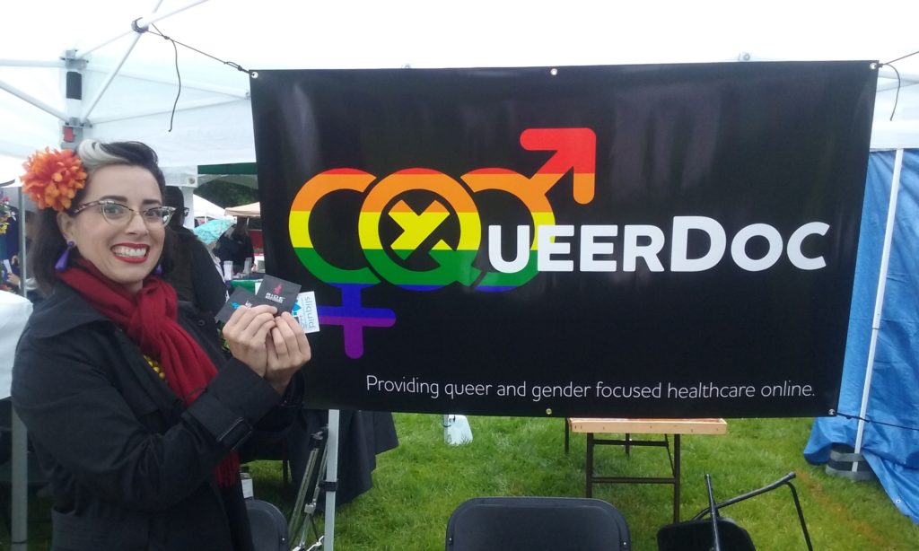 QueerDoc at a rainy and chilly Spokane Rainbow Festival.