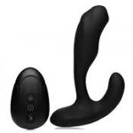 Black prostate stimulator toy and vibe controller. | QueerDoc