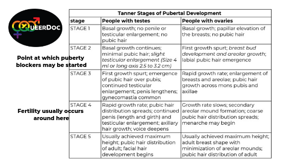 Puberty Tanner Chart